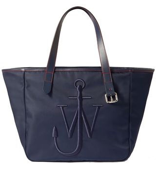 JW Anderson + Embroidered Leather-Trimmed Shell Tote