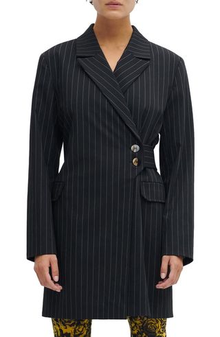 Ganni + Stretch Stripe Blazer