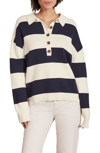 Boden + Rugby Stripe Cotton Sweater
