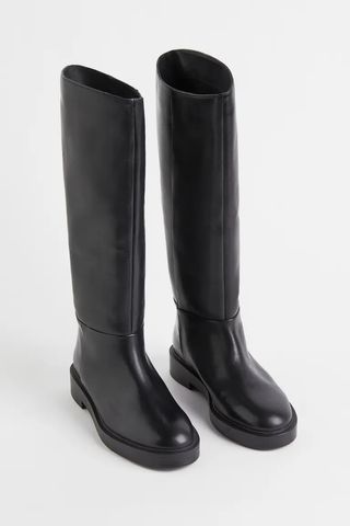 H&M + Leather Knee-High Boots