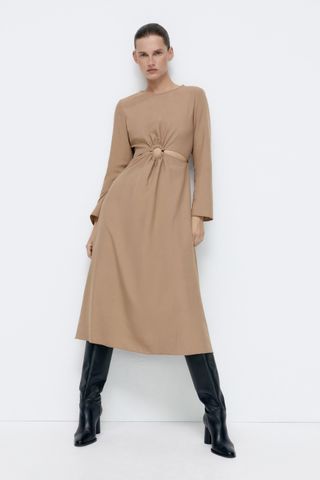 Zara + Cut Out Buckle Dress