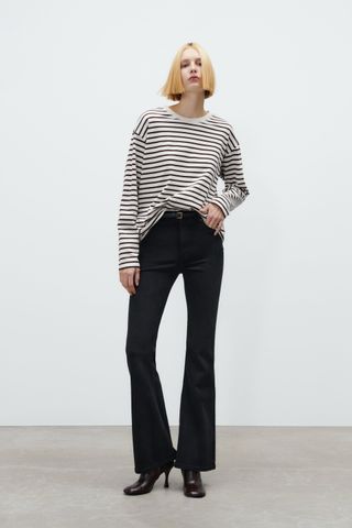 Zara + Striped Oversize T-Shirt
