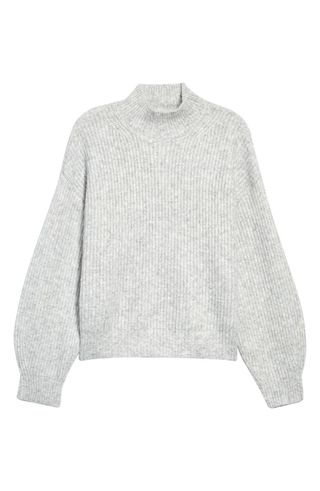 Topshop + Mock Neck Waffle Stitch Sweater