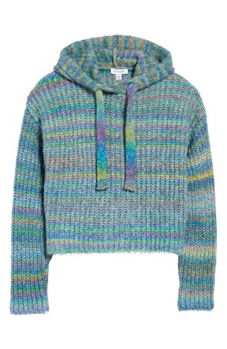 Topshop + Knit Space Dye Cotton Hoodie