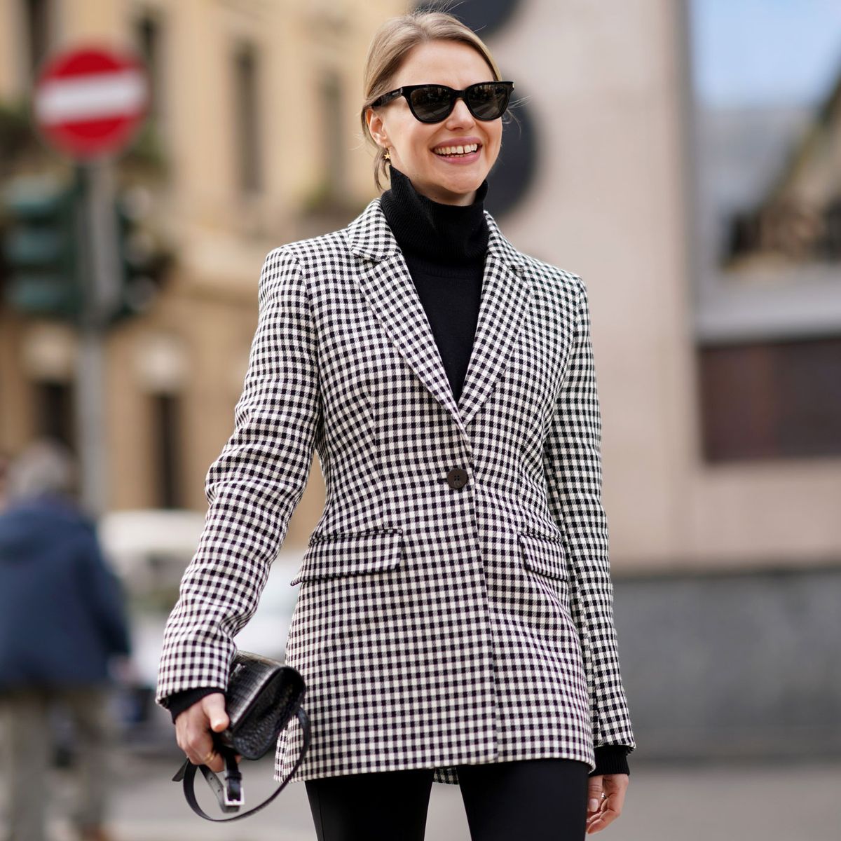 Topshop hot sale houndstooth blazer