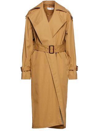 Victoria Beckham + Belted Cotton-Gabardine Trench Coat