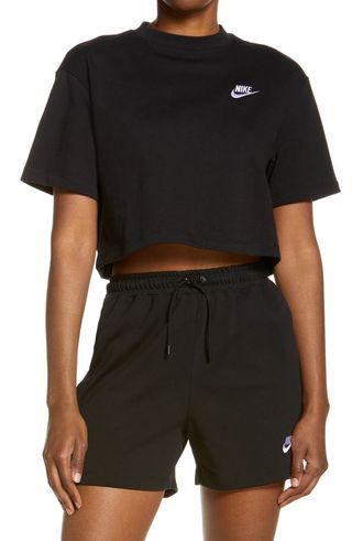 Nike + Sportswear Short Sleeve Jersey Crop Top