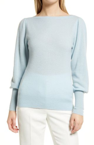 Nordstrom + Cashmere Puff Sleeve Sweater