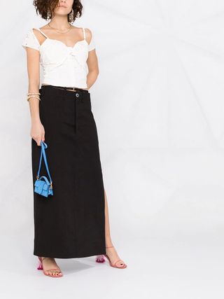 Jacquemus + Thong-Strap Maxi Skirt