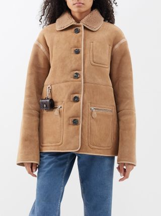 Saks Potts + Ada Reversible Shearling Suede Jacket