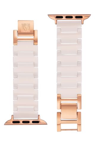 Anne Klein + Ceramic & Stainless Steel 12.7mm Apple Watch Watchband