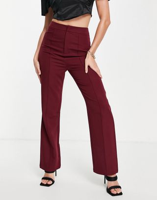 4th & Reckless + Tailored Pants in Berry