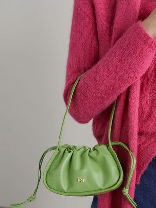 Yuzefi + Scrunch Mini Leather Shoulder Bag