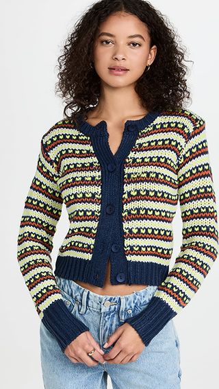 English Factory + Multi Stripe Cardigan