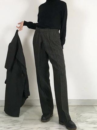 Vintage + Men's Multicolored Wool Trousers