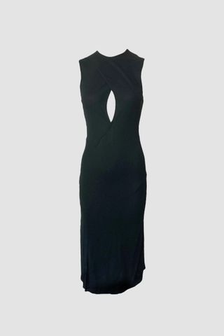 Versace + Vintage 90's Black Cut Out Dress
