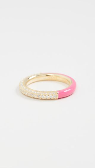 Adina's Jewels + Pave Enamel Ring