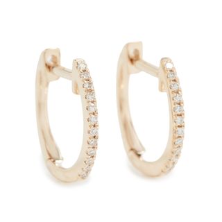 Ef Collection + 14k Gold Diamond Huggie Earrings
