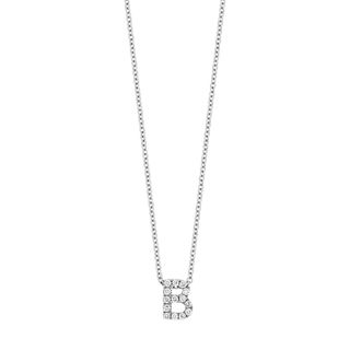 Bony Levy + 18k Gold Pavé Diamond Initial Pendant Necklace