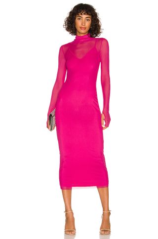 Afrm + Shailene Dress in Fuchsia