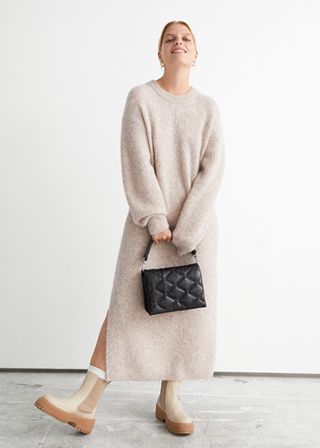 & Other Stories + Oversized Knitted Midi Dress