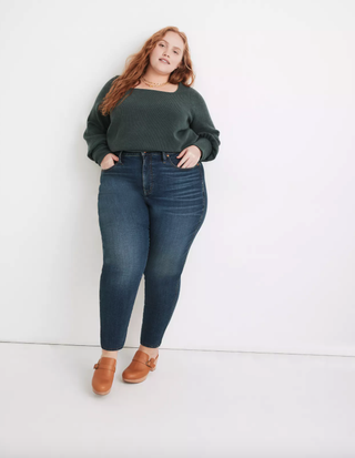 Madewell + Curvy High-Rise Skinny Jeans in Lanette Wash