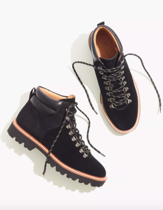 Madewell + The Citywalk Lugsole Hiker Boots in Leather