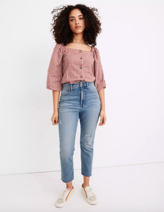 Madewell + Tall Curvy Perfect Vintage Jeans in Coffey Wash: Worn-In Edition