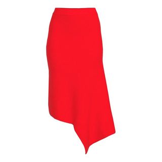 Scoop + Asymmetrical Midi Skirt