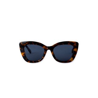 Scoop + Ladies Cat Eye Faux Tortoise Sunglasses