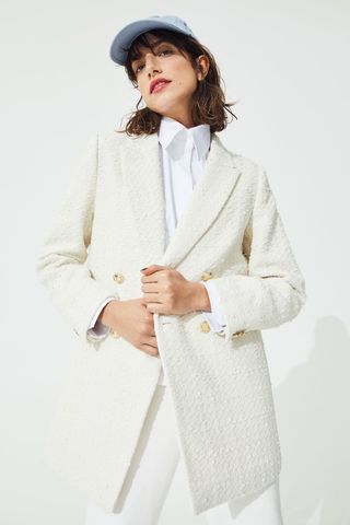 H&M + Straight-Cut Bouclé Jacket