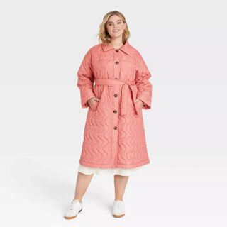 Who What Wear x Target + Button-Front Overcoat