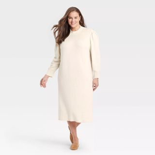 Who What Wear x Target + Puff Long Sleeve Sweater Dress