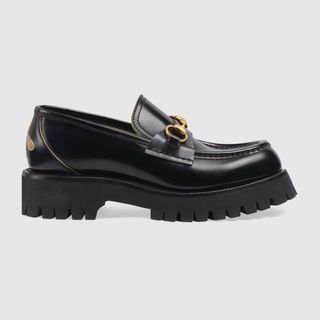 Gucci + Leather Lug Sole Horsebit Loafer