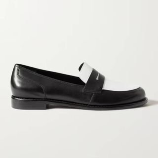 Porte & Paire + Two-Tone Leather Loafers