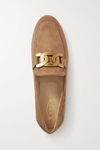 Tod's + Kate Embellished Suede Loafers