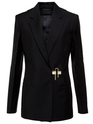Givenchy + Cutout Wool and Mohair Blazer