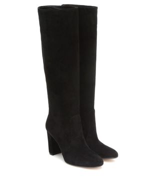 Gianvito Rossi + Suede Knee-High Boots