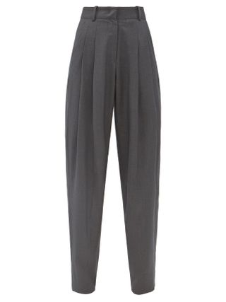 The Frankie Shop + Gelso pleated Tencel-blend trousers