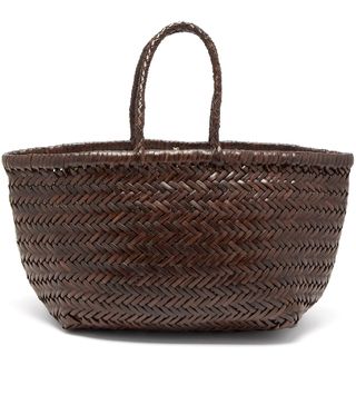 Dragon Diffusion + Triple Jump small woven-leather basket bag