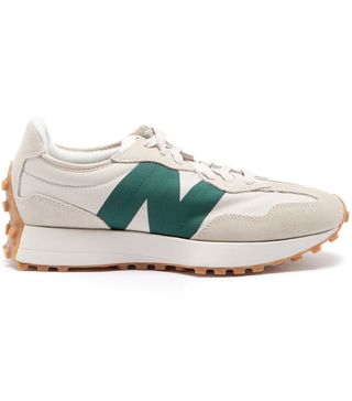 New Balance + 327 nylon and suede trainers