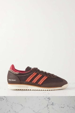 Adidas Originals + + Wales Bonner Sl72 Leather-Trimmed Suede and Mesh Sneakers