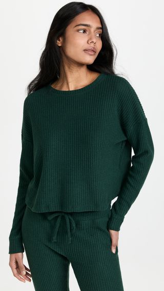 Beyond Yoga + Brushed Up Cropped Pullover