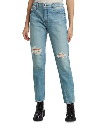 Frame + Le Slouch Distressed Jeans