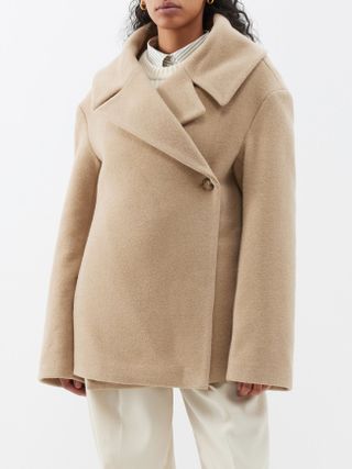 Toteme + Oversized Felted Wool-Blend Coat