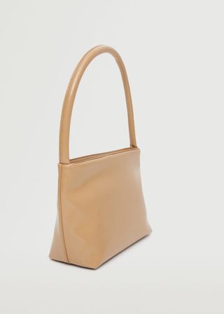 Mango + Patent Leather Baguette Bag