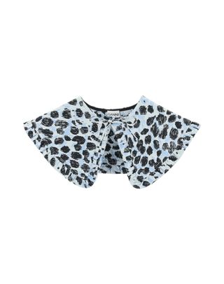 Ganni + Oversize Leopard Collar