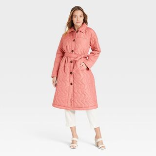 Who What Wear x Target + Button-Front Overcoat