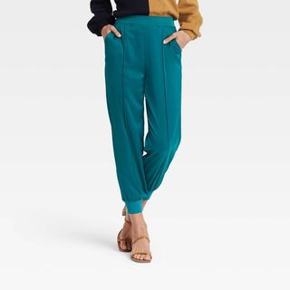 Who What Wear x Target + Mid-Rise Satin Jogger Pants