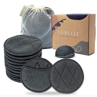 Lunelle + Charcoal Bamboo Reusable Makeup Remover Pads